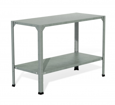 Palram-Canopia Stahl Tisch 2 Ebenen freistehend BxTxH 115x51x80cm, Tragkraft 75kg